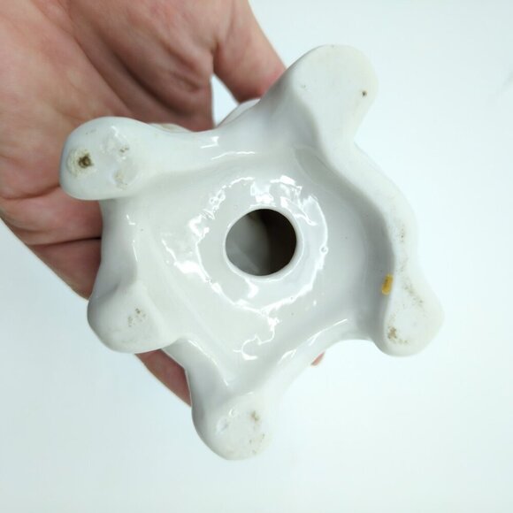 Vintage Porcelain Boy Statue Figurine Grape Basket White Capodimonte Style 8.25" - Picture 10 of 10